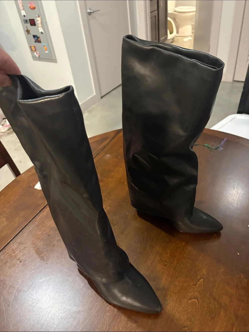 Madden Girl Black Over-the-Knee Slouch Boots